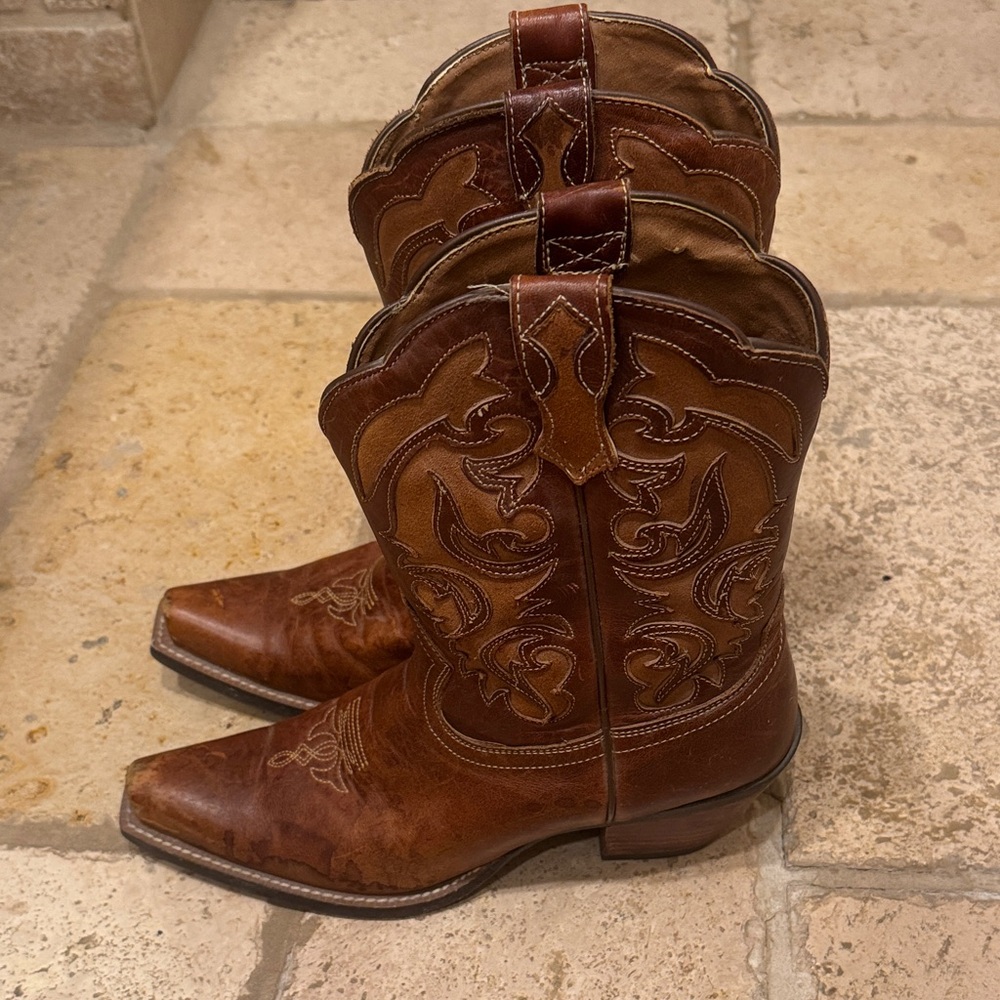 Ariat Brown Leather Western Cowboy Boots
